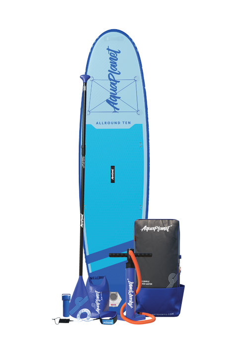 Ensemble de planche à pagaie gonflable ALLROUND TEN 10' d'Aquaplanet - Bleu