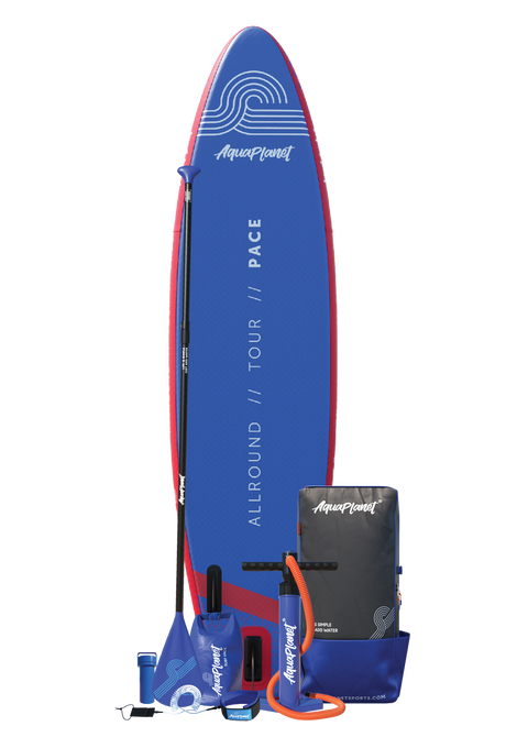 Ensemble de planche à pagaie gonflable Aquaplanet PACE 10'6″ - Rouge/Bleu