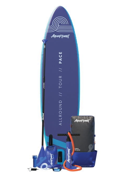 Ensemble de planche à pagaie gonflable Aquaplanet PACE 10'6″ - Bleu sarcelle/Midnight