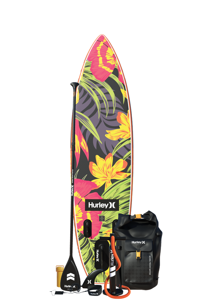 Pack planche à pagaie gonflable Hurley ApexTour Midnight Tropics 10'8